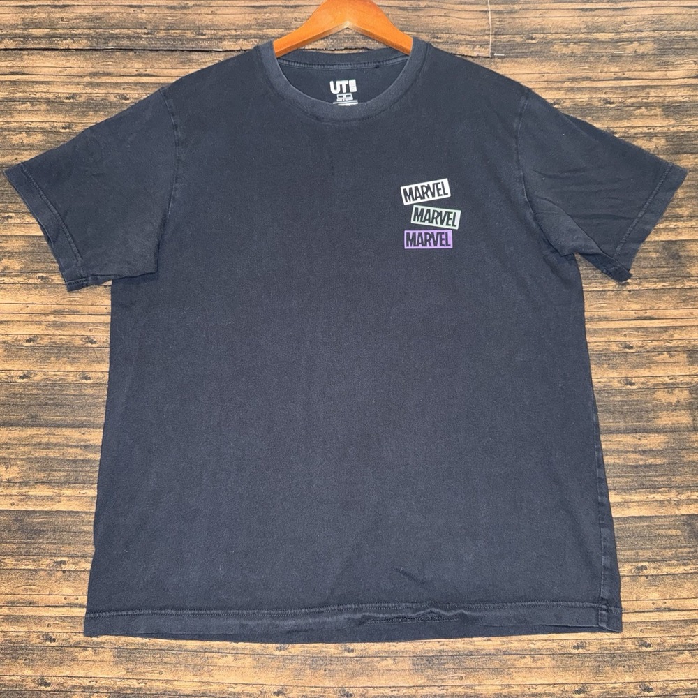 Uniqlo Black Marvel Hulk Graphic T Shirt Size M